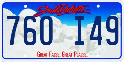 SD license plate 76OI49