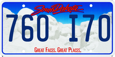 SD license plate 76OI70