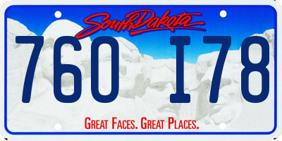 SD license plate 76OI78