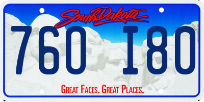 SD license plate 76OI80