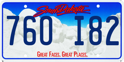 SD license plate 76OI82