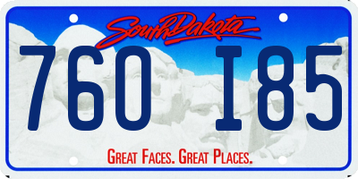 SD license plate 76OI85