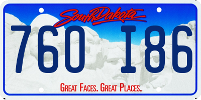 SD license plate 76OI86