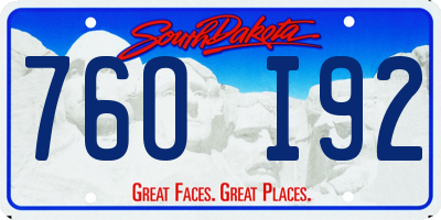 SD license plate 76OI92