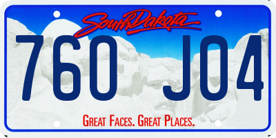 SD license plate 76OJ04