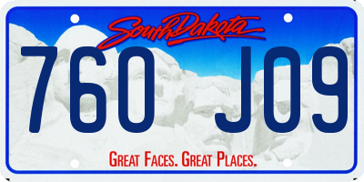 SD license plate 76OJ09