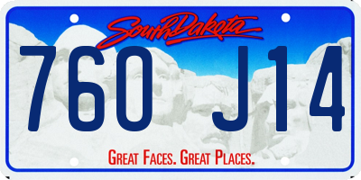 SD license plate 76OJ14