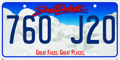 SD license plate 76OJ20