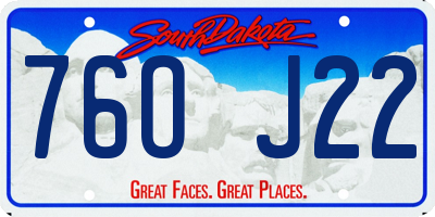 SD license plate 76OJ22