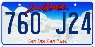 SD license plate 76OJ24