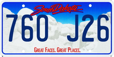 SD license plate 76OJ26