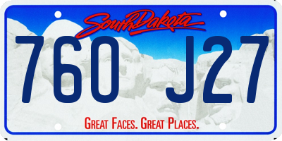 SD license plate 76OJ27