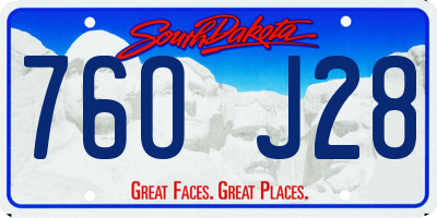 SD license plate 76OJ28