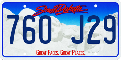 SD license plate 76OJ29