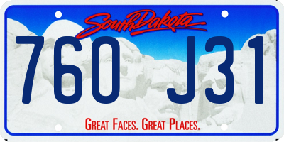 SD license plate 76OJ31