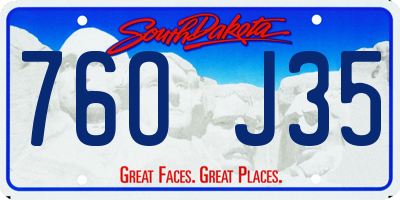 SD license plate 76OJ35