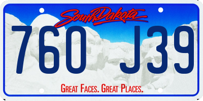SD license plate 76OJ39