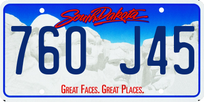 SD license plate 76OJ45