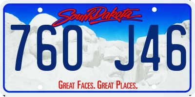 SD license plate 76OJ46