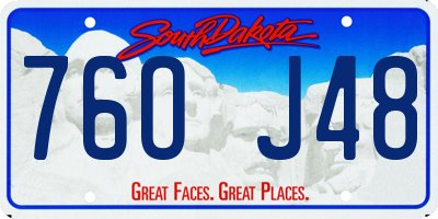 SD license plate 76OJ48