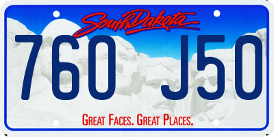 SD license plate 76OJ50