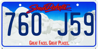 SD license plate 76OJ59