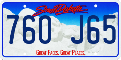SD license plate 76OJ65