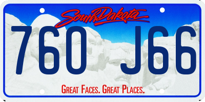 SD license plate 76OJ66