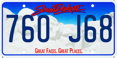 SD license plate 76OJ68