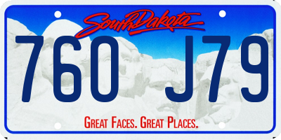 SD license plate 76OJ79