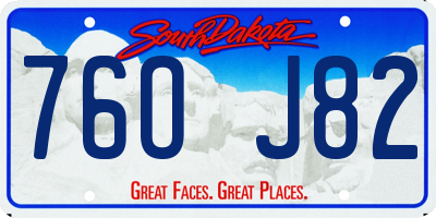 SD license plate 76OJ82