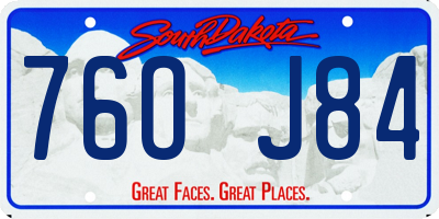 SD license plate 76OJ84