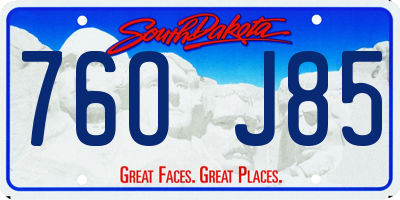 SD license plate 76OJ85