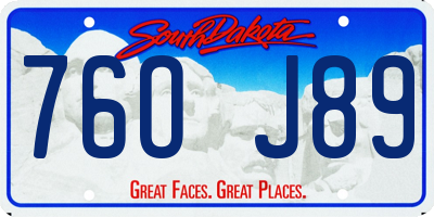 SD license plate 76OJ89