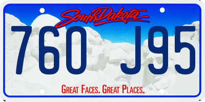SD license plate 76OJ95