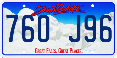 SD license plate 76OJ96