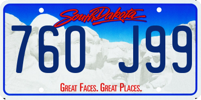 SD license plate 76OJ99