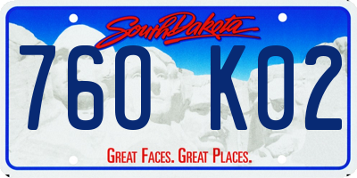 SD license plate 76OK02