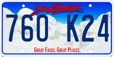 SD license plate 76OK24