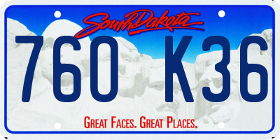 SD license plate 76OK36