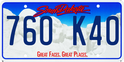 SD license plate 76OK40