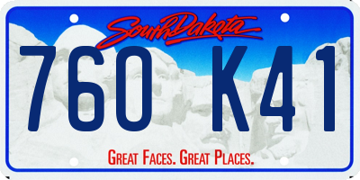 SD license plate 76OK41