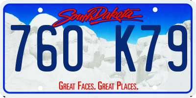 SD license plate 76OK79