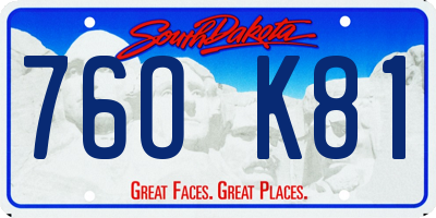 SD license plate 76OK81