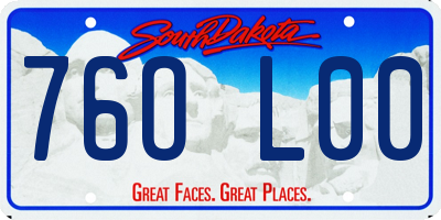 SD license plate 76OL00