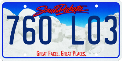 SD license plate 76OL03