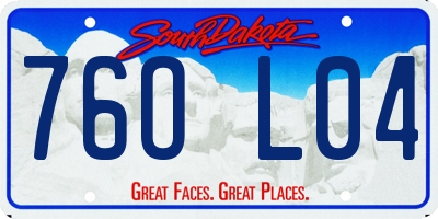 SD license plate 76OL04
