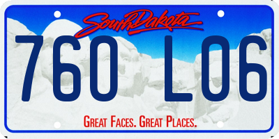 SD license plate 76OL06