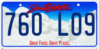 SD license plate 76OL09