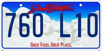 SD license plate 76OL10